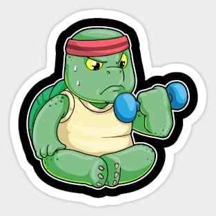 Turtle at Biceps Exercises with Dumbbell Sticker